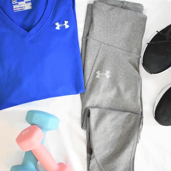 Under Armour Compression Workout Leggings Tights - Picture 2 of 7